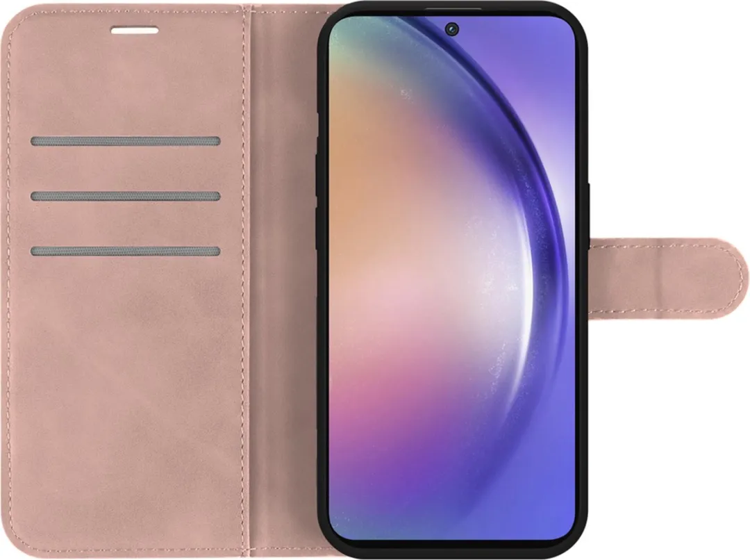 Just in Case Bookcase Hoesje Samsung Galaxy A55 - Roze - 4 Pasjes