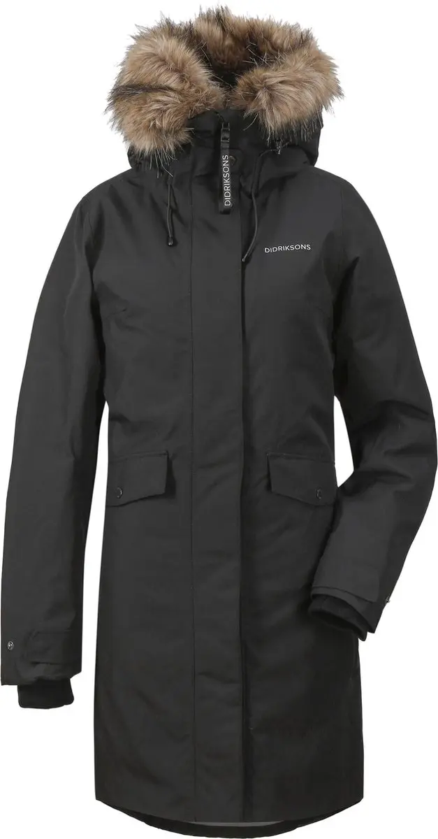 Didriksons - Erika Wns Parka - Black - Vrouwen - Maat 36