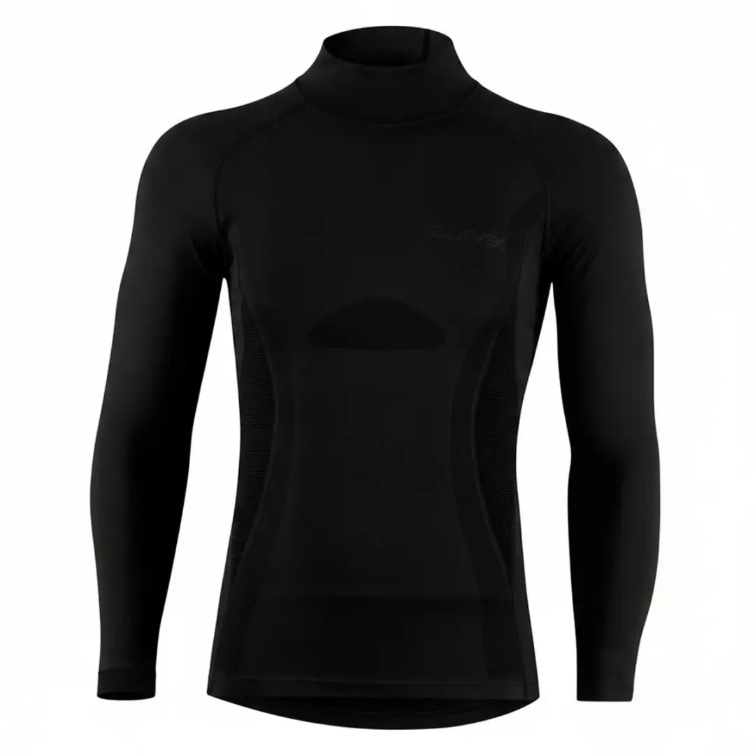 Lenz Merino 6.0 Long Sleeve Turtleneck Lange Mouwen Basislaag Zwart S