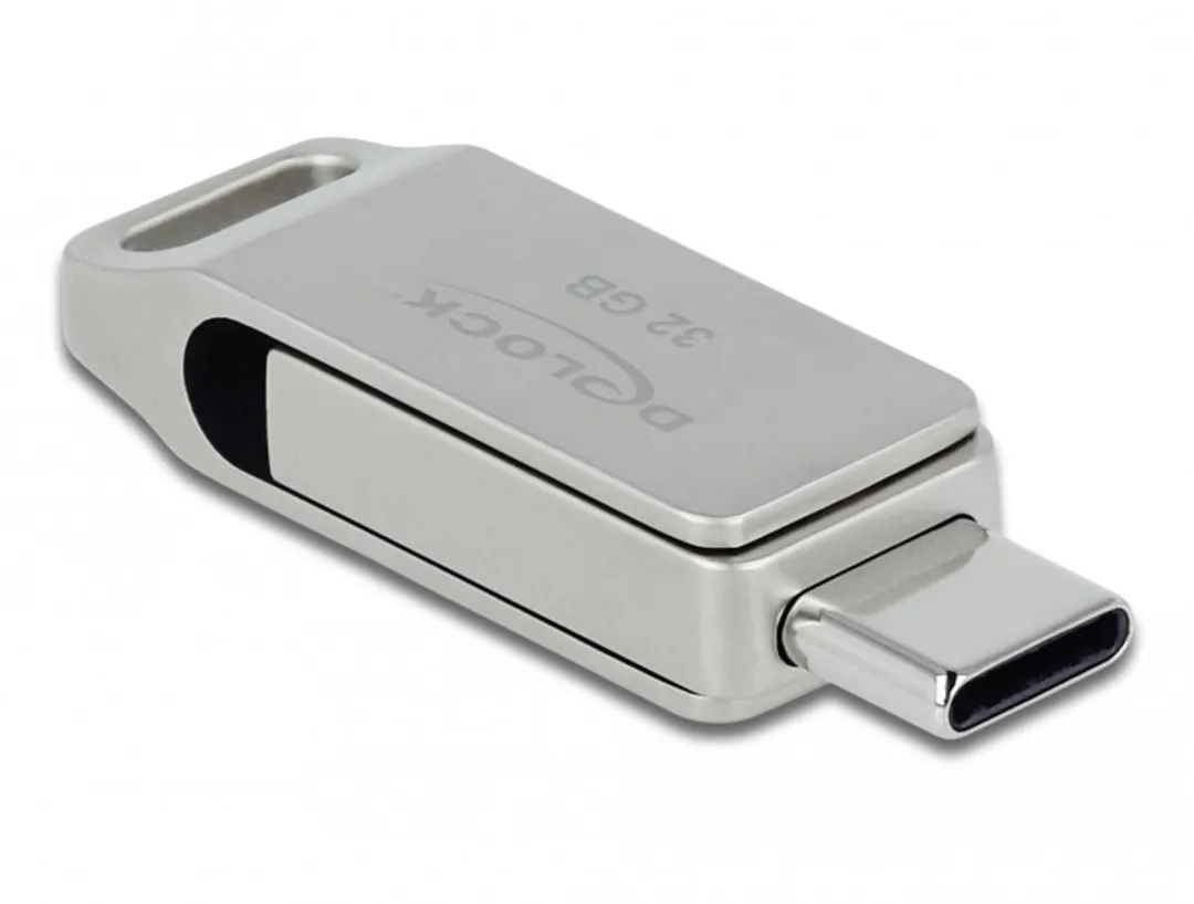 Delock 54074 USB Flash Drive 32GB - USB-A/C 3.2 Gen 1 - Zilver