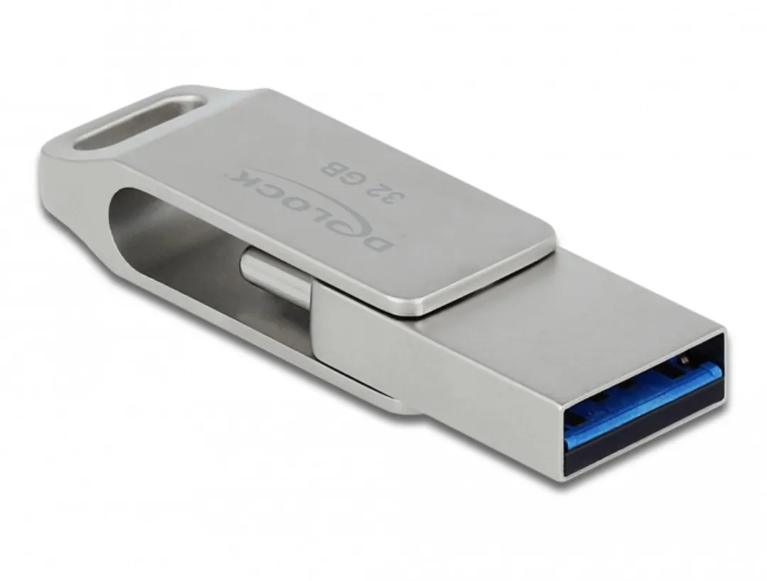 Delock 54074 USB Flash Drive 32GB - USB-A/C 3.2 Gen 1 - Zilver