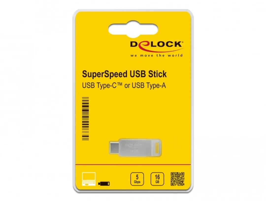 Delock 54074 USB Flash Drive 32GB - USB-A/C 3.2 Gen 1 - Zilver
