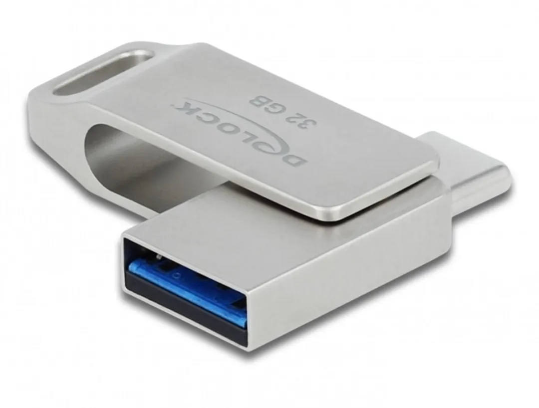 Delock 54074 USB Flash Drive 32GB - USB-A/C 3.2 Gen 1 - Zilver