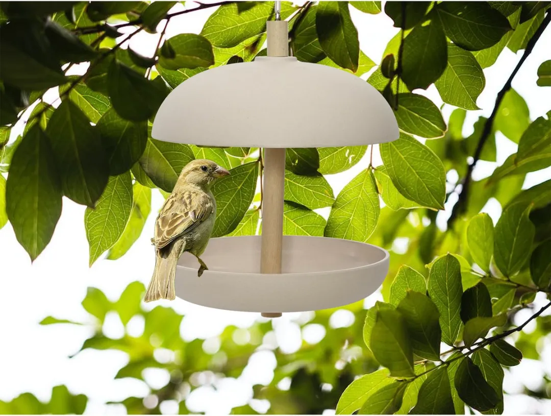 Decoris Vogelvoedersilo Hangend - Creme 21x25cm
