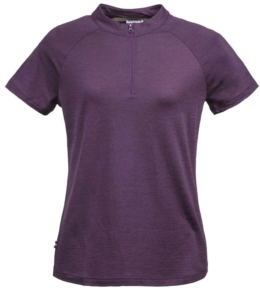 Dolomite Cristallo merino Zip T-shirt Met Korte Mouwen Paars M Vrouw