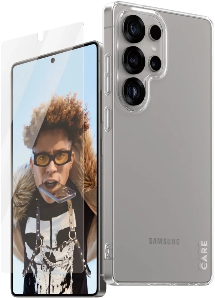 PanzerGlass Care Case Cover Glas Samsung Galaxy S25 Ultra - 2-in-1 - Zwart
