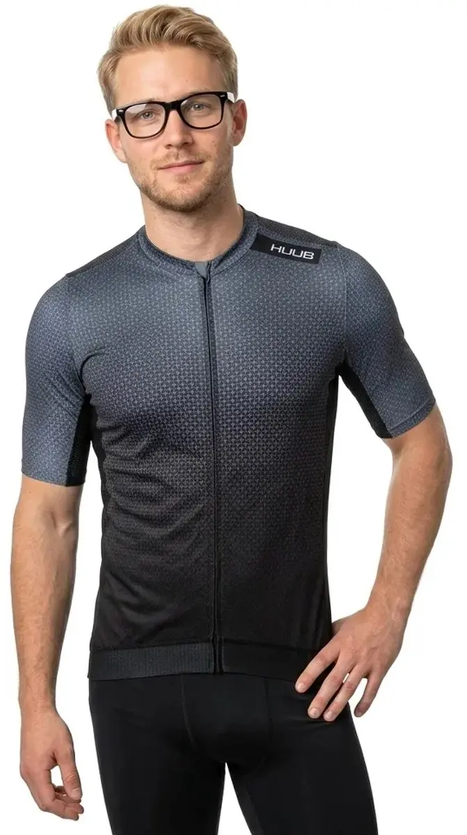 Huub Core 4 Korte Mouw Wielertrui Grijs S Man