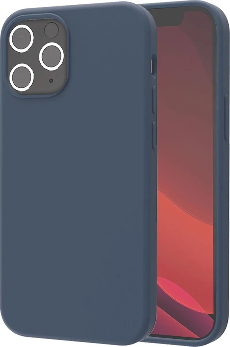 Azuri iPhone 12/Pro Siliconen Hoesje Blauw AZCOVSILIPH12P-BLU