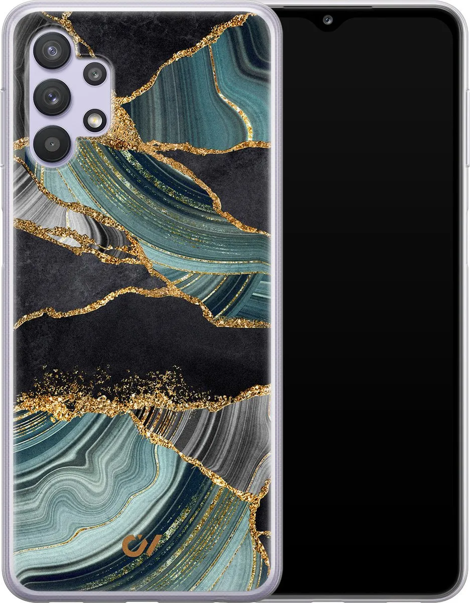 Casevibes Galaxy A32 5G Hoesje - Marble Jade Stone - Multi