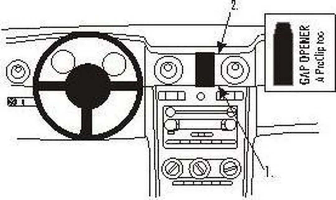Brodit ProClip Ford Mustang 2005-2009 Center Mount 853626 - Grijs