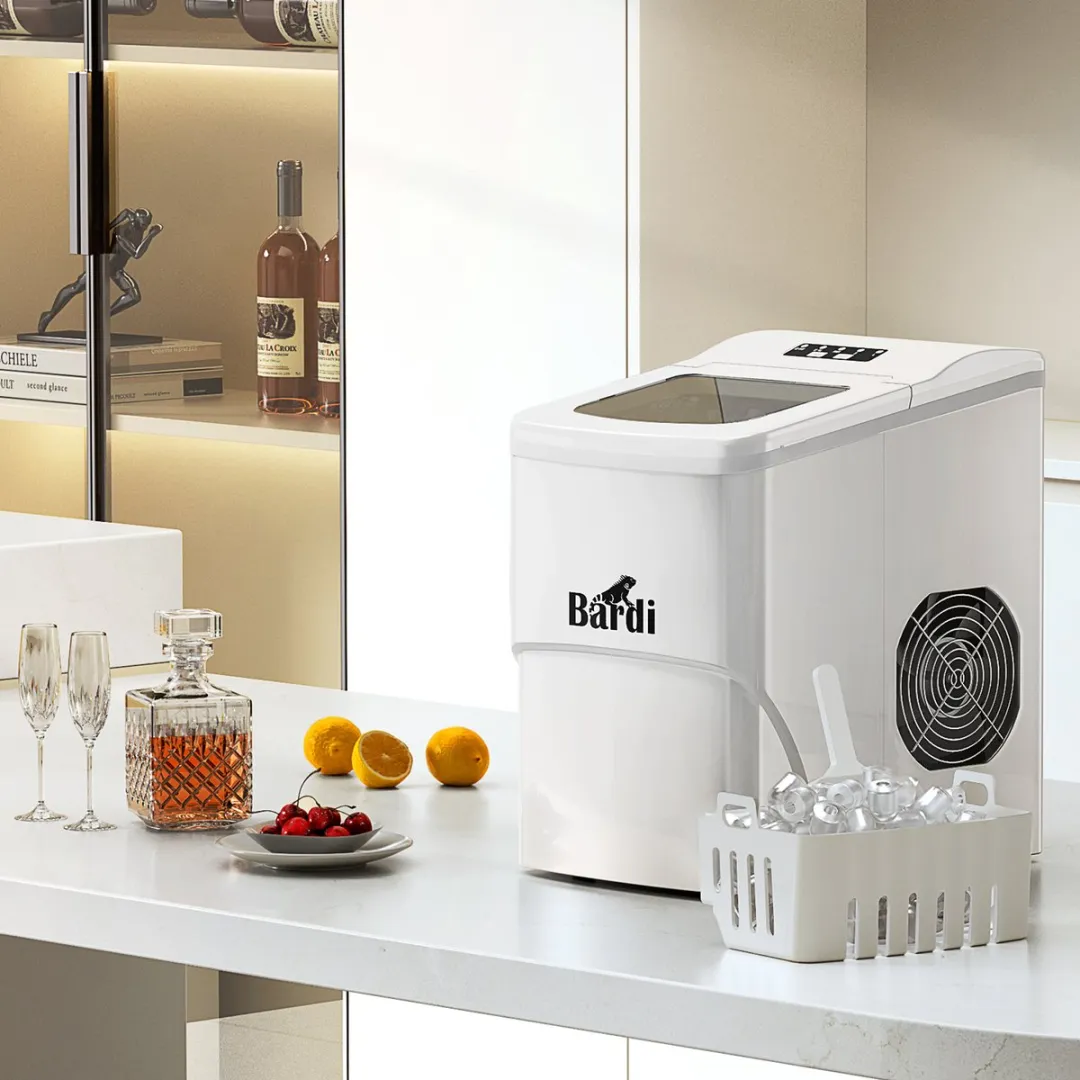 Bardi Deluxe IJsblokjesmachine Set 2L - Wit/Grijs