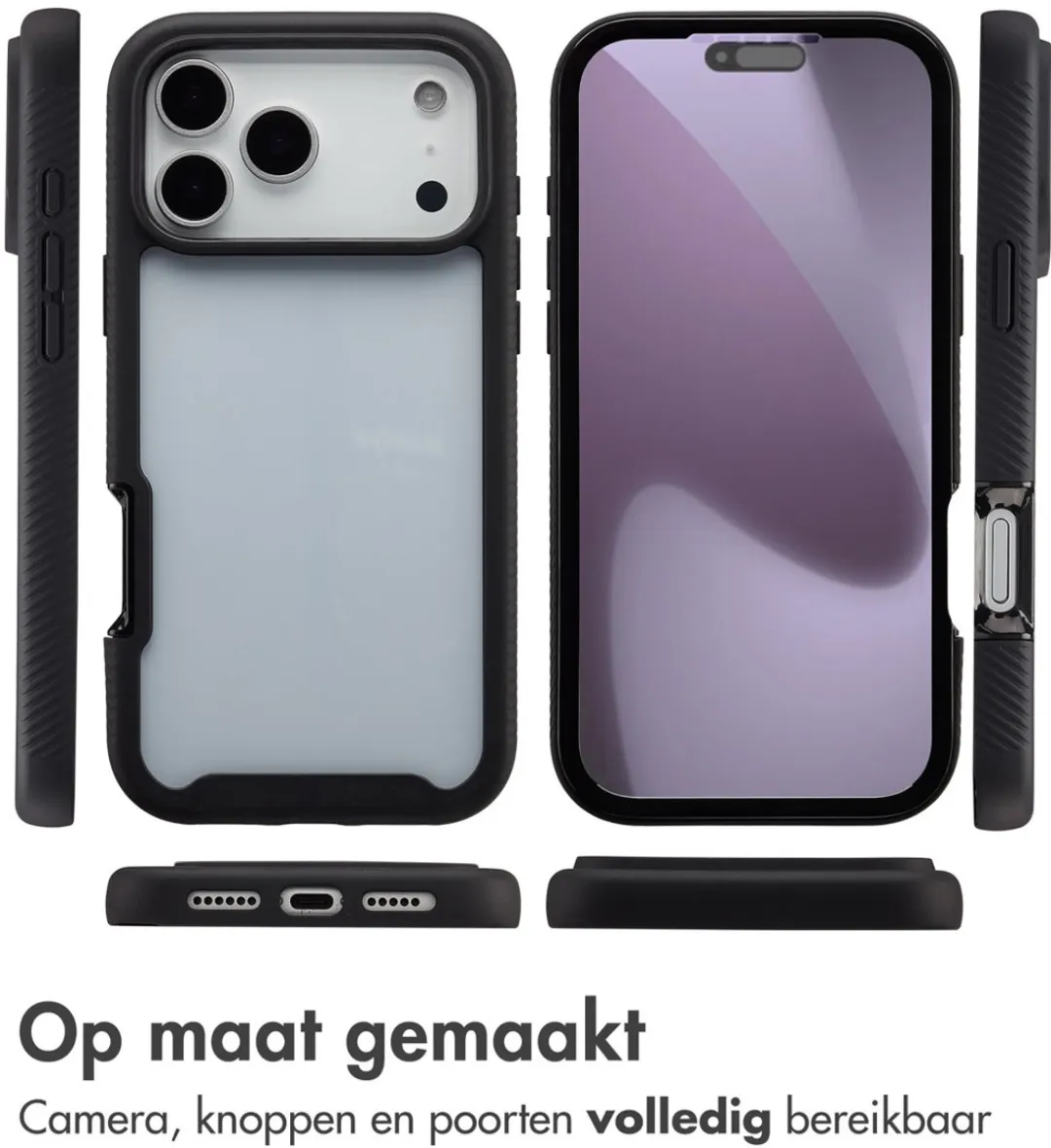 Imoshion Hoesje iPhone 17 Pro Max - 360° Bescherming - Zwart