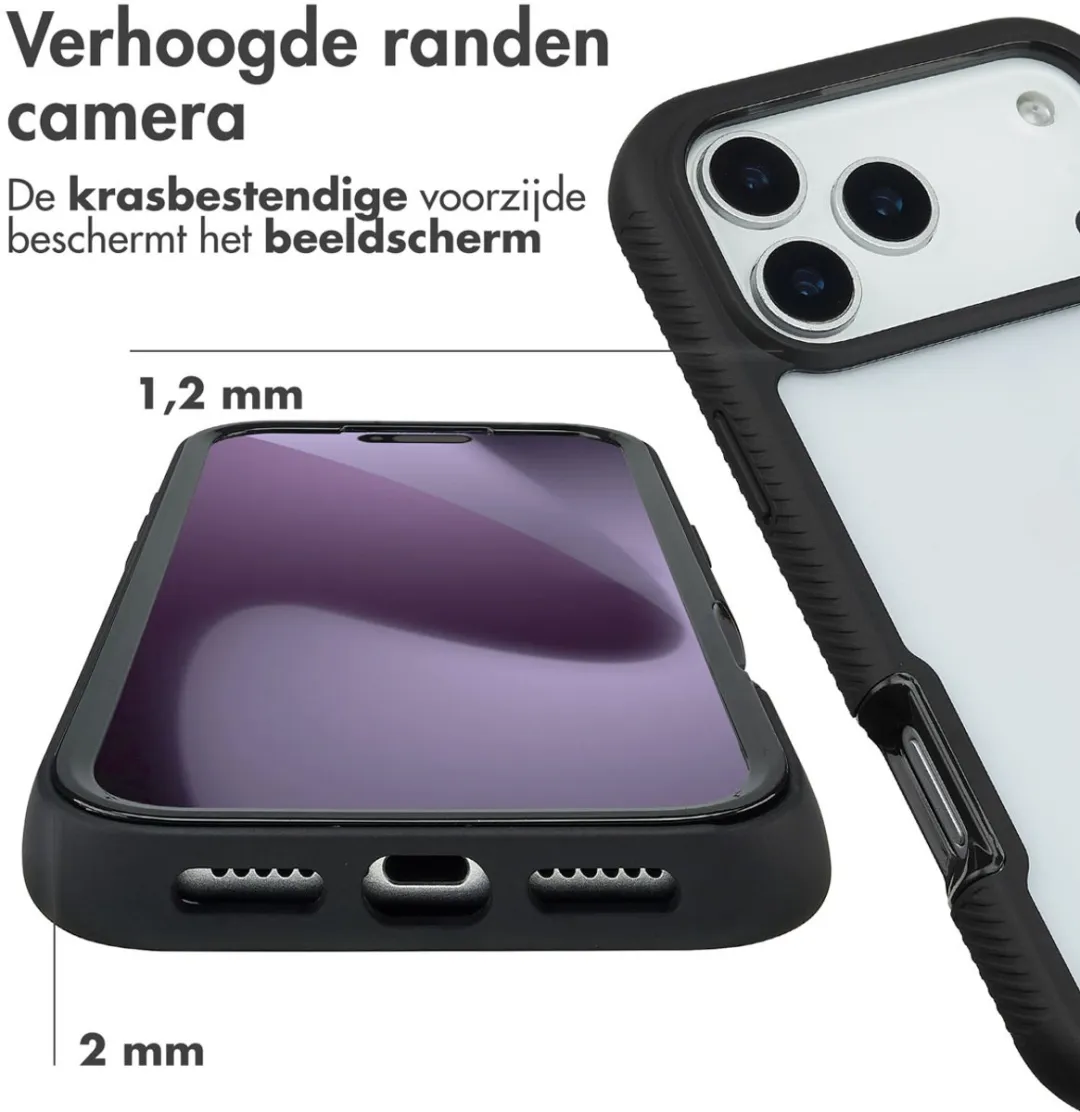 Imoshion Hoesje iPhone 17 Pro Max - 360° Bescherming - Zwart