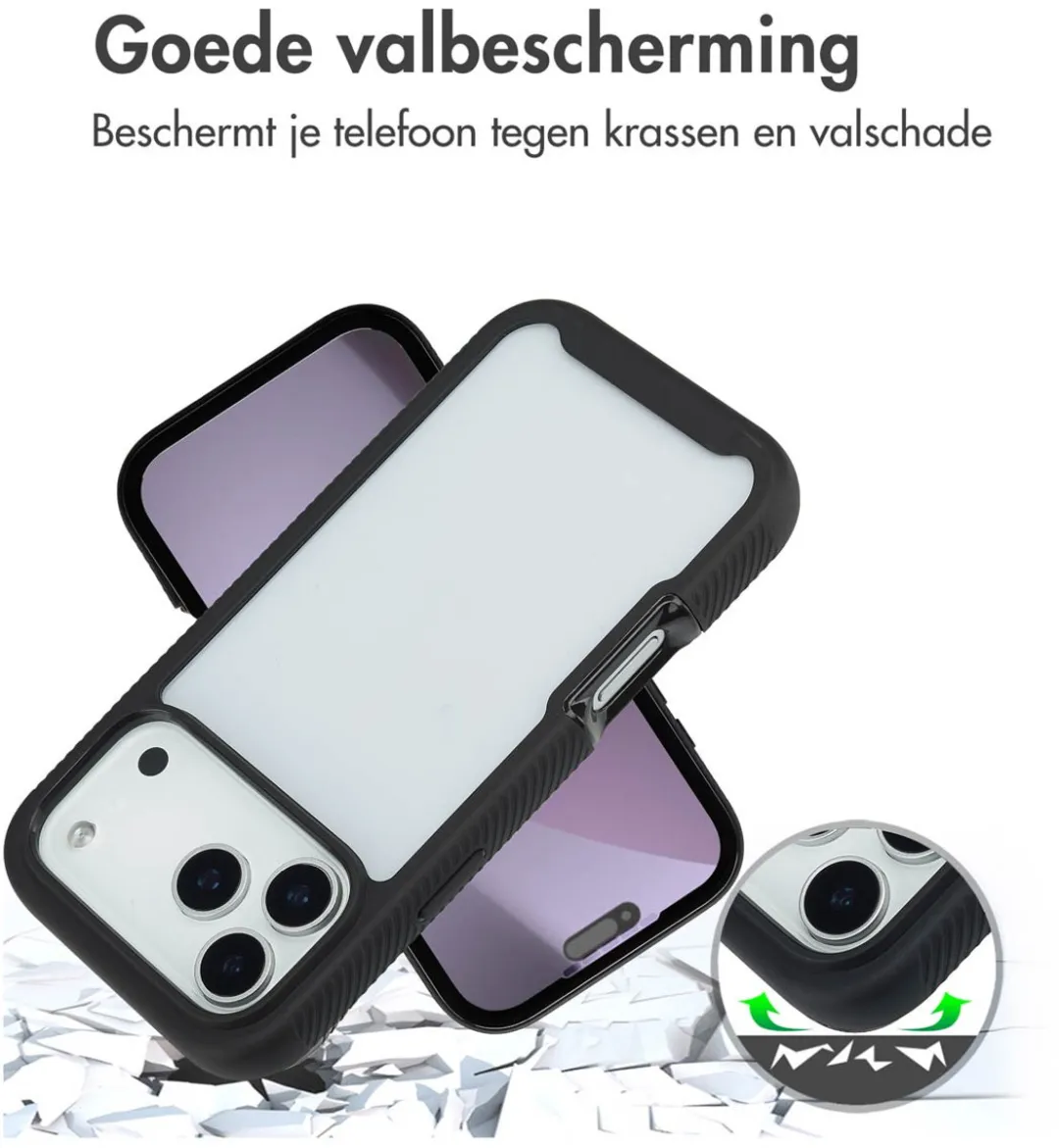 Imoshion Hoesje iPhone 17 Pro Max - 360° Bescherming - Zwart