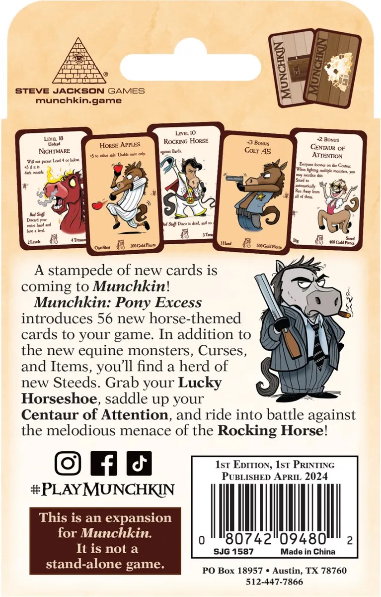 Steve Jackson Games Munchkin Pony Excess Uitbreiding