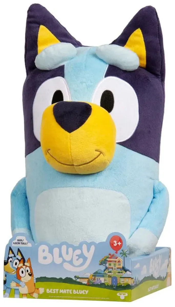 Moose Toys Bluey Jumbo Pluchen Knuffel - 45 cm - Blauw