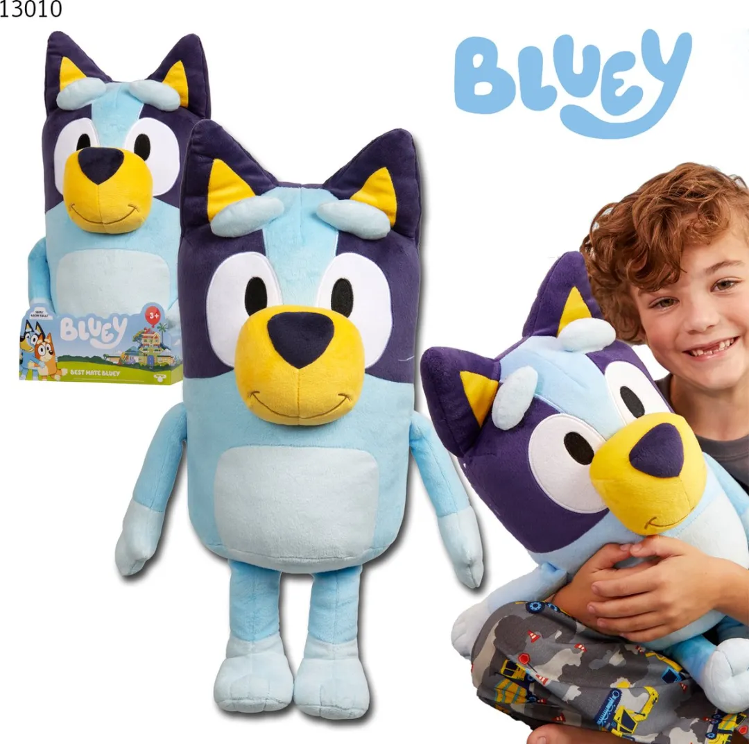 Moose Toys Bluey Jumbo Pluchen Knuffel - 45 cm - Blauw
