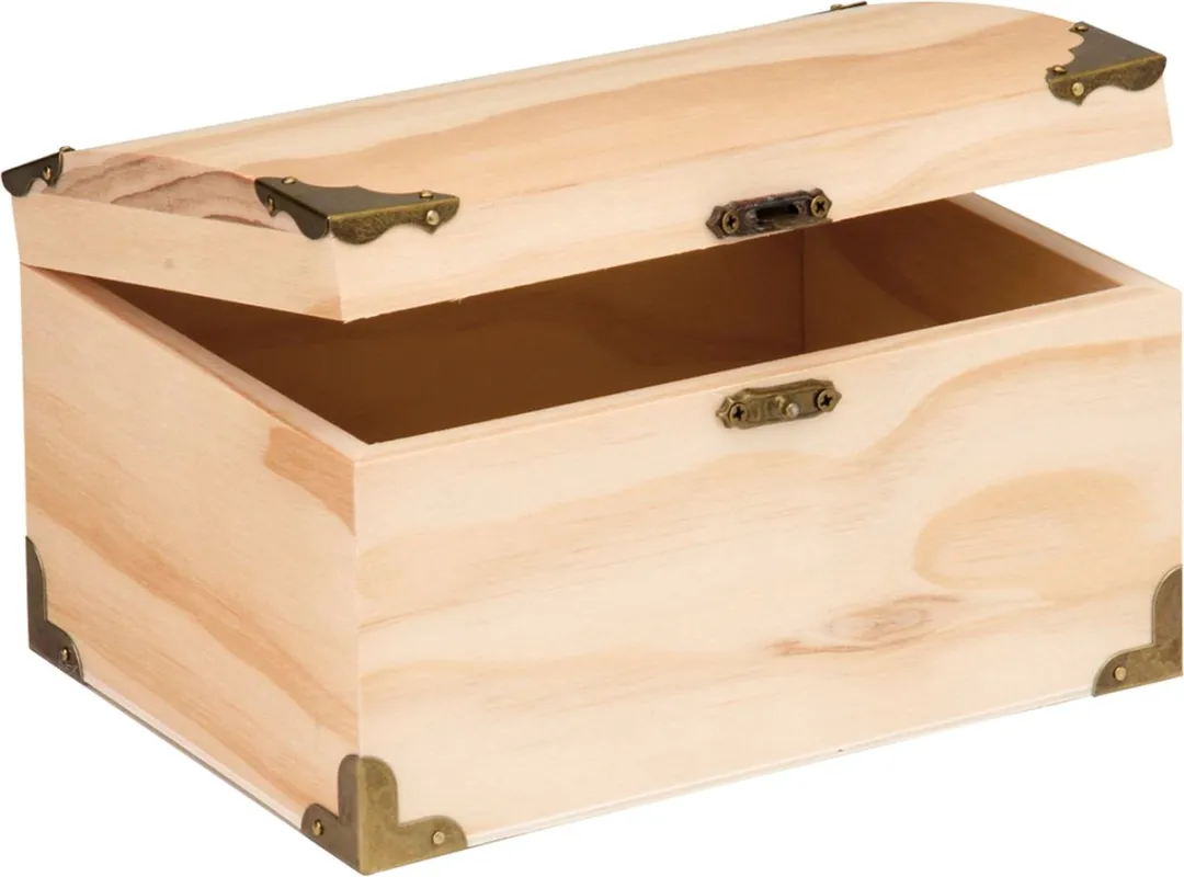 Glorex Hobby Houten Schatkistje 18x12x10cm