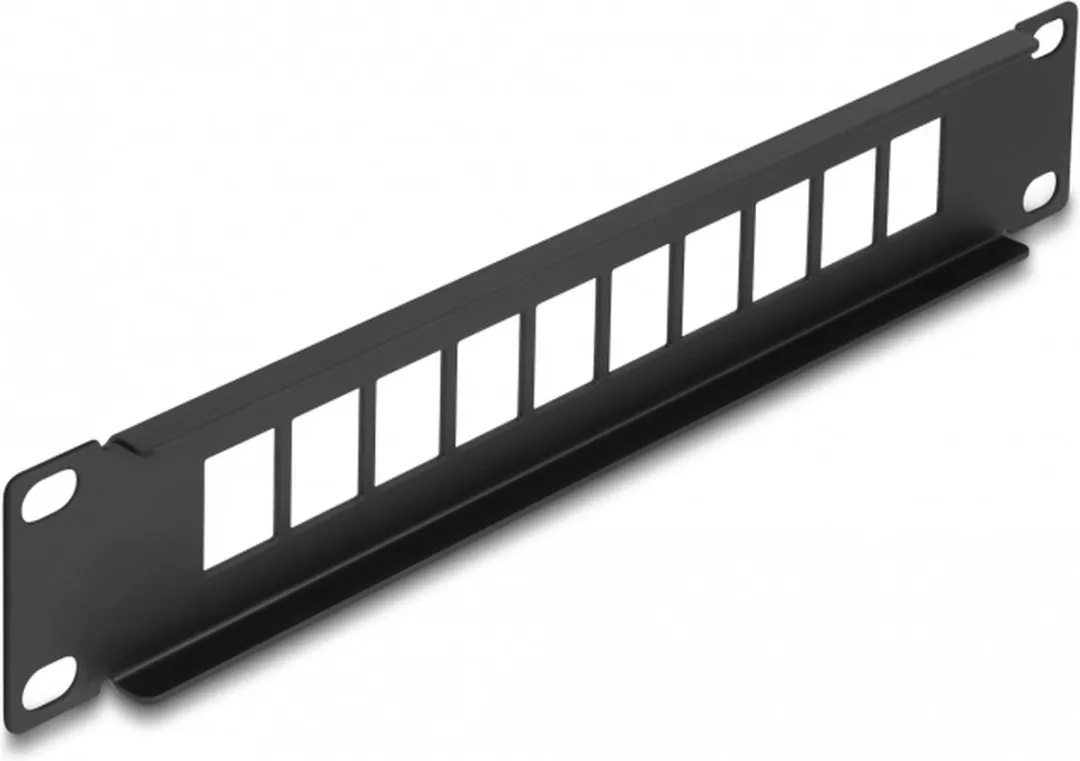 Delock 10" Keystone Patchpaneel 10 Poorten - Zwart - afbeelding 3 van 3