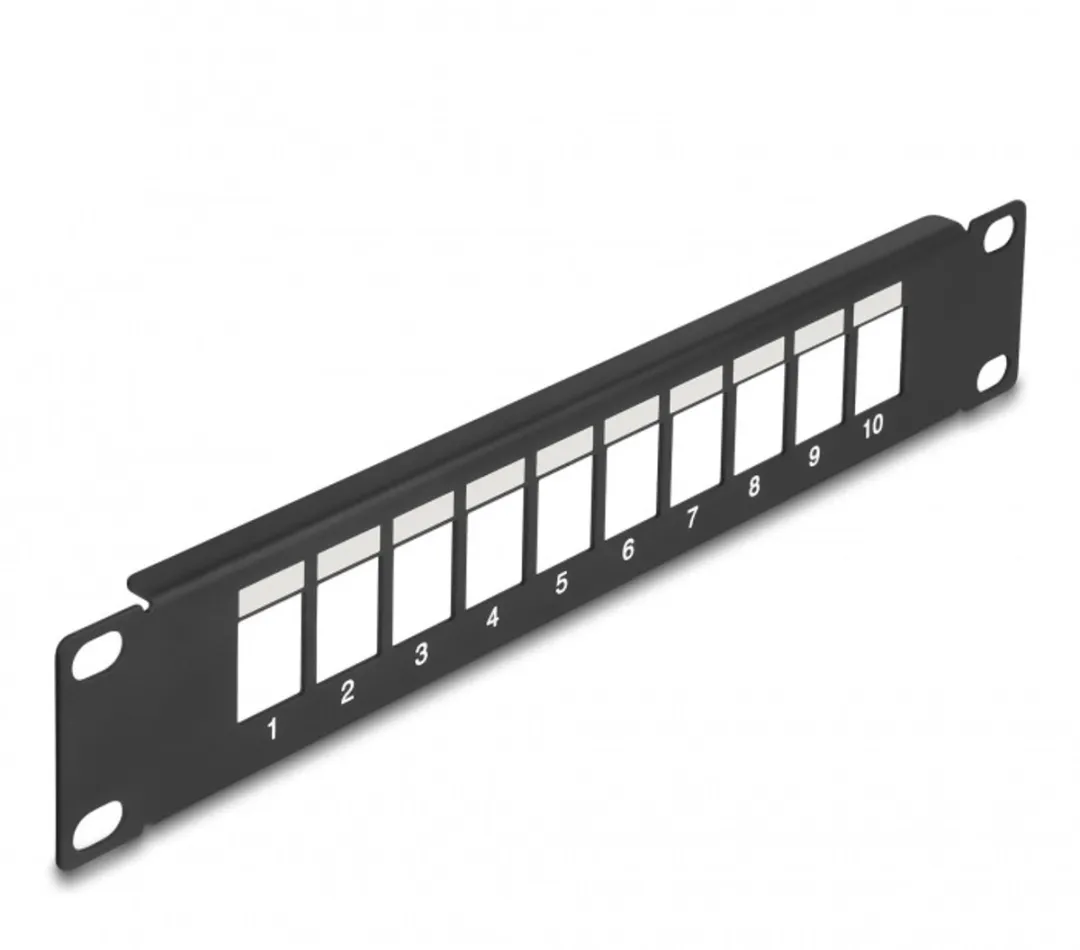 Delock 10" Keystone Patchpaneel 10 Poorten