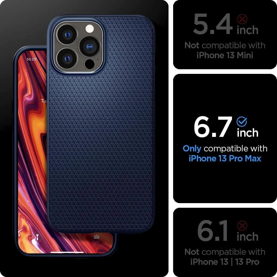 Spigen Liquid Air TPU Hoesje iPhone 13 Pro Max - Blauw