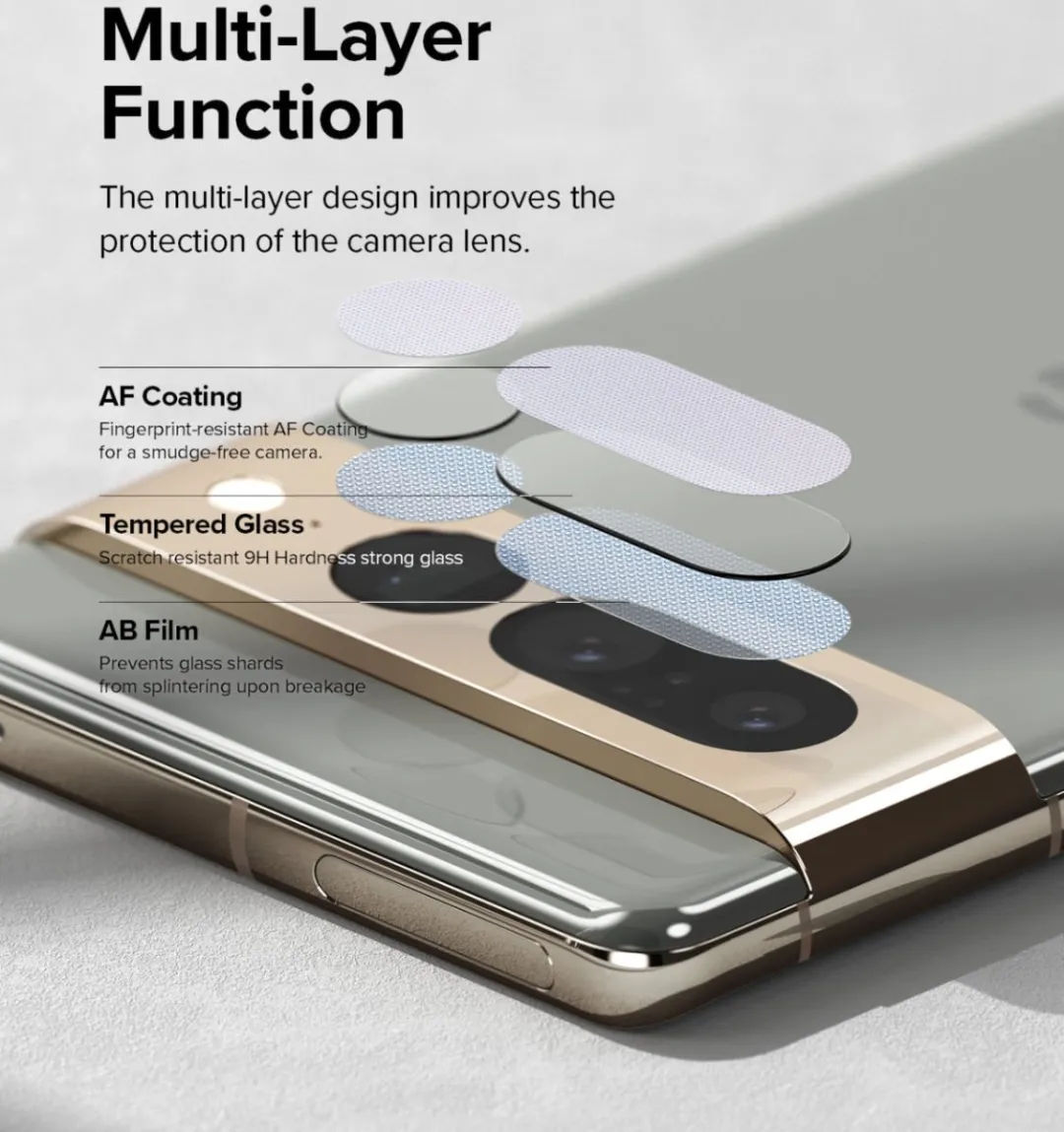 Ringke Google Pixel 7 Pro Camera Beschermglas - 3 Stuks - afbeelding 6 van 6