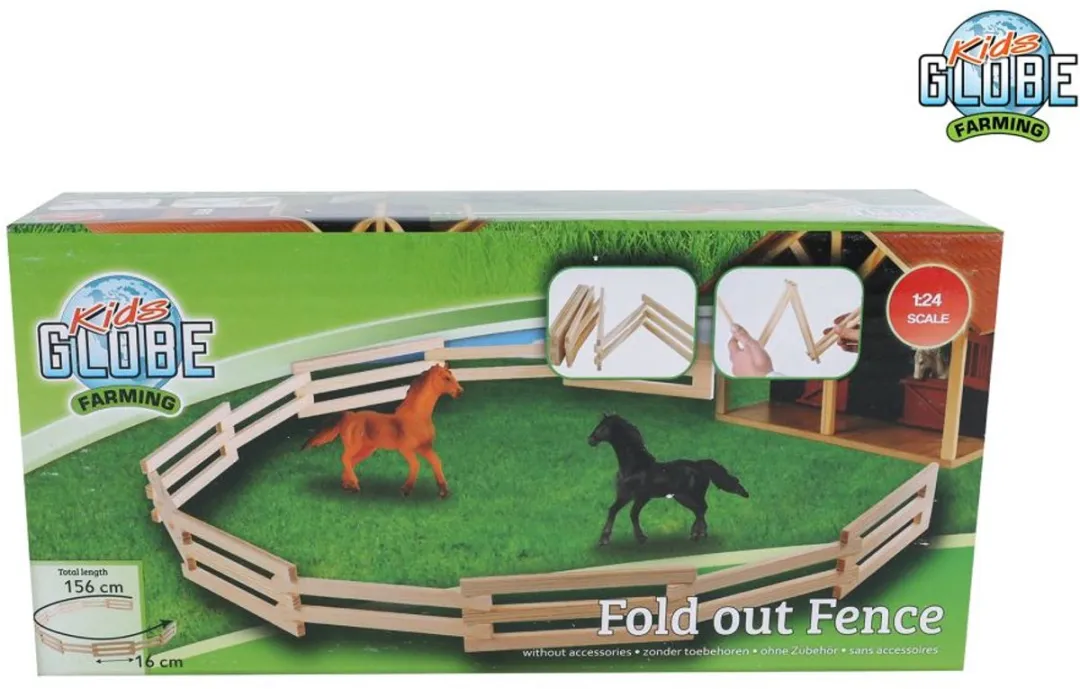 Kids Globe Houten Omheining 1:24 610303 - 156cm - Bruin