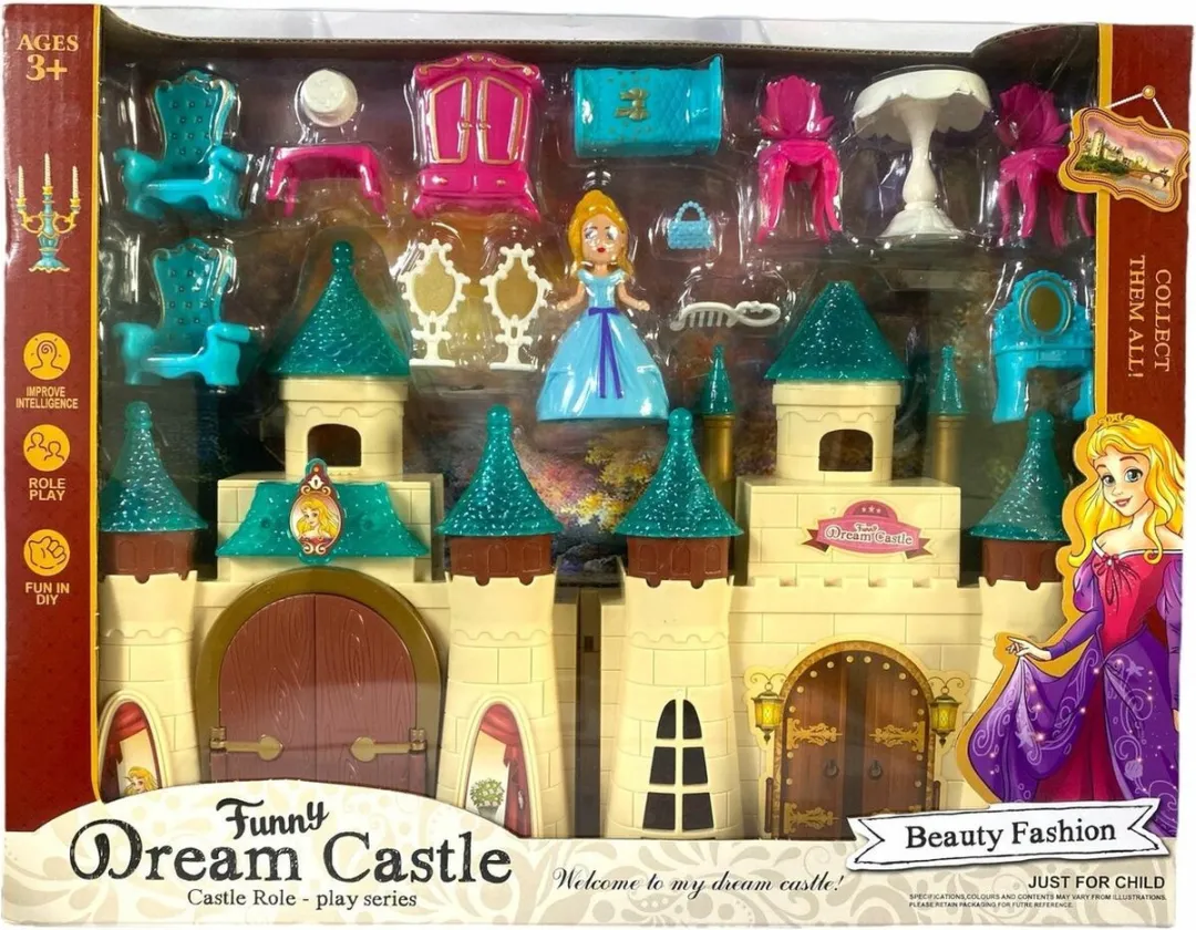 Ledy Toys Dream Castle Prinsessenkasteel - Poppenhuis met 15 accessoires - 3+ jaar