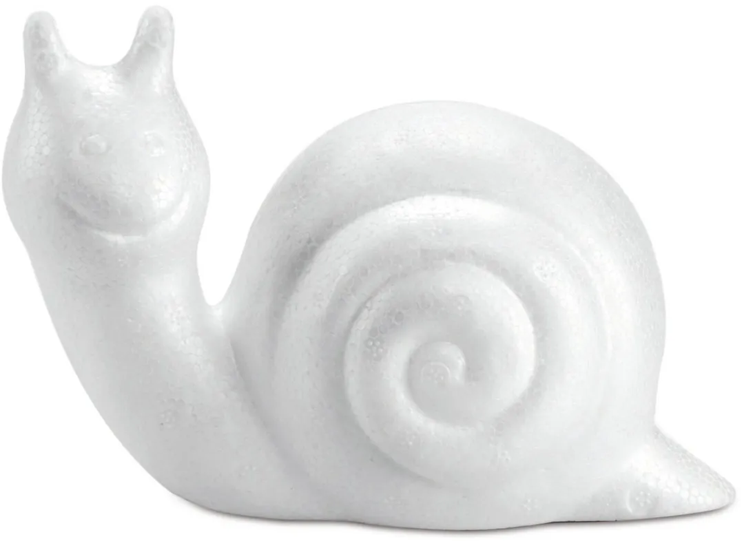 Glorex Hobby Piepschuim Slakken - 2 Stuks - 10,5 cm - Wit