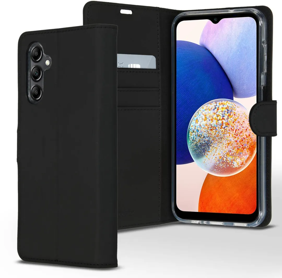 Accezz Hoesje Samsung Galaxy A14 Wallet Softcase - Zwart
