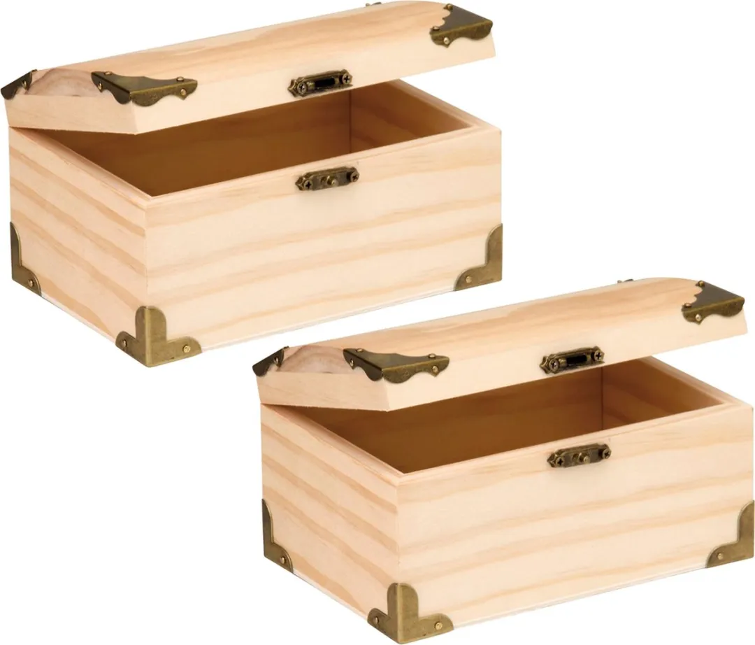 Glorex Hobby Houten Schatkistje 2x