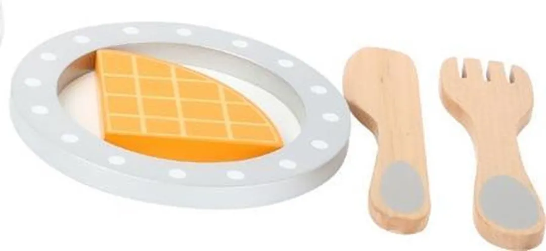 Small Foot Houten Wafelijzer Set 8-delig - Multicolor