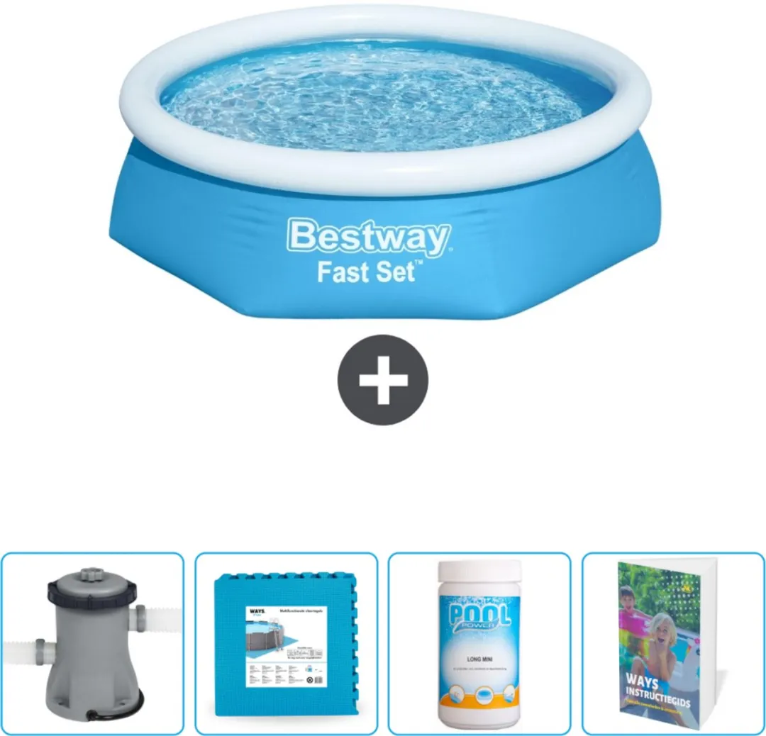 Bestway Fast Set Rond Zwembad 244x61cm - Blauw - 1880L