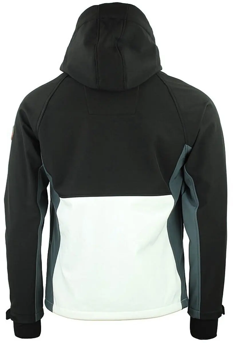 Peak Mountain Softshell Jas - Zwart/Wit - afbeelding 2 van 5