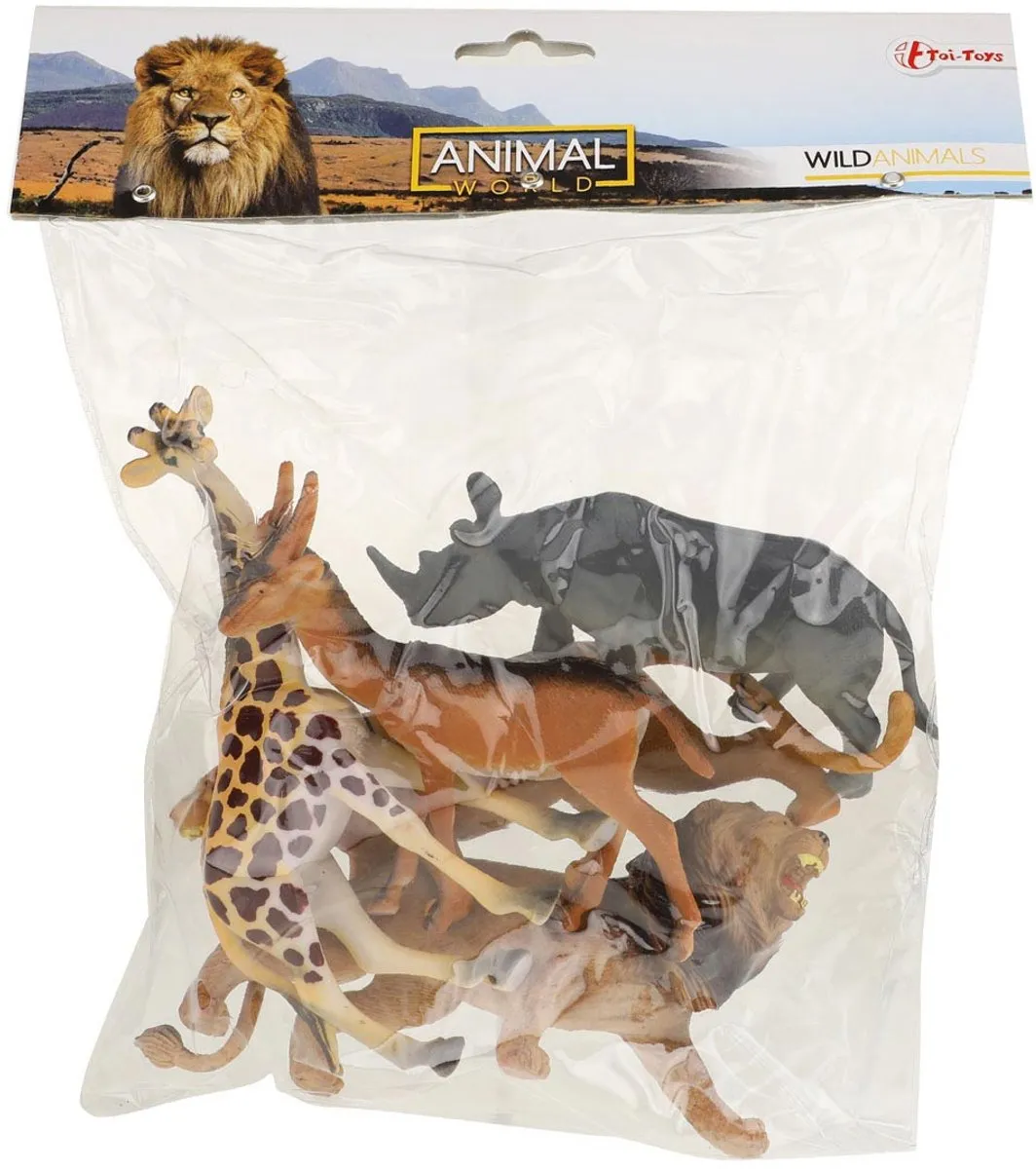 Toi-Toys Animal World Wilde Dieren Deluxe 5-delig - Multicolor