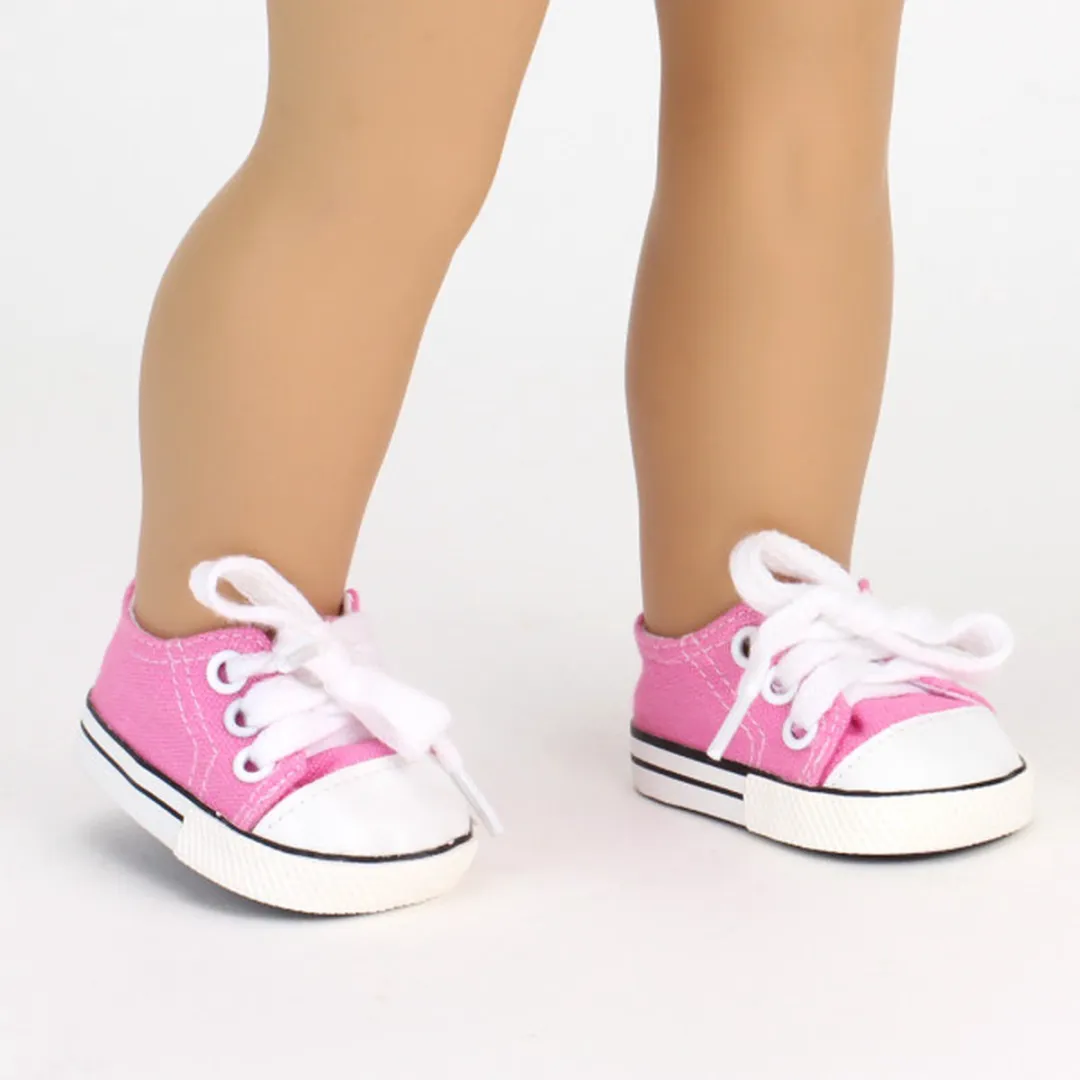 Sophia's by Teamson Kids Poppenkleding Canvas-Sneakers - Lichtroze S3-LP-UPC