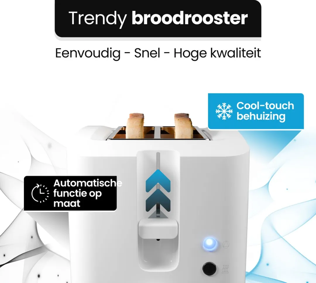 Bomann TA 6065 Broodrooster 2 Stuks - 750W - Wit