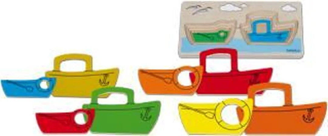 Beleduc Houten Lagen Puzzel Schip 403502 - Multicolor