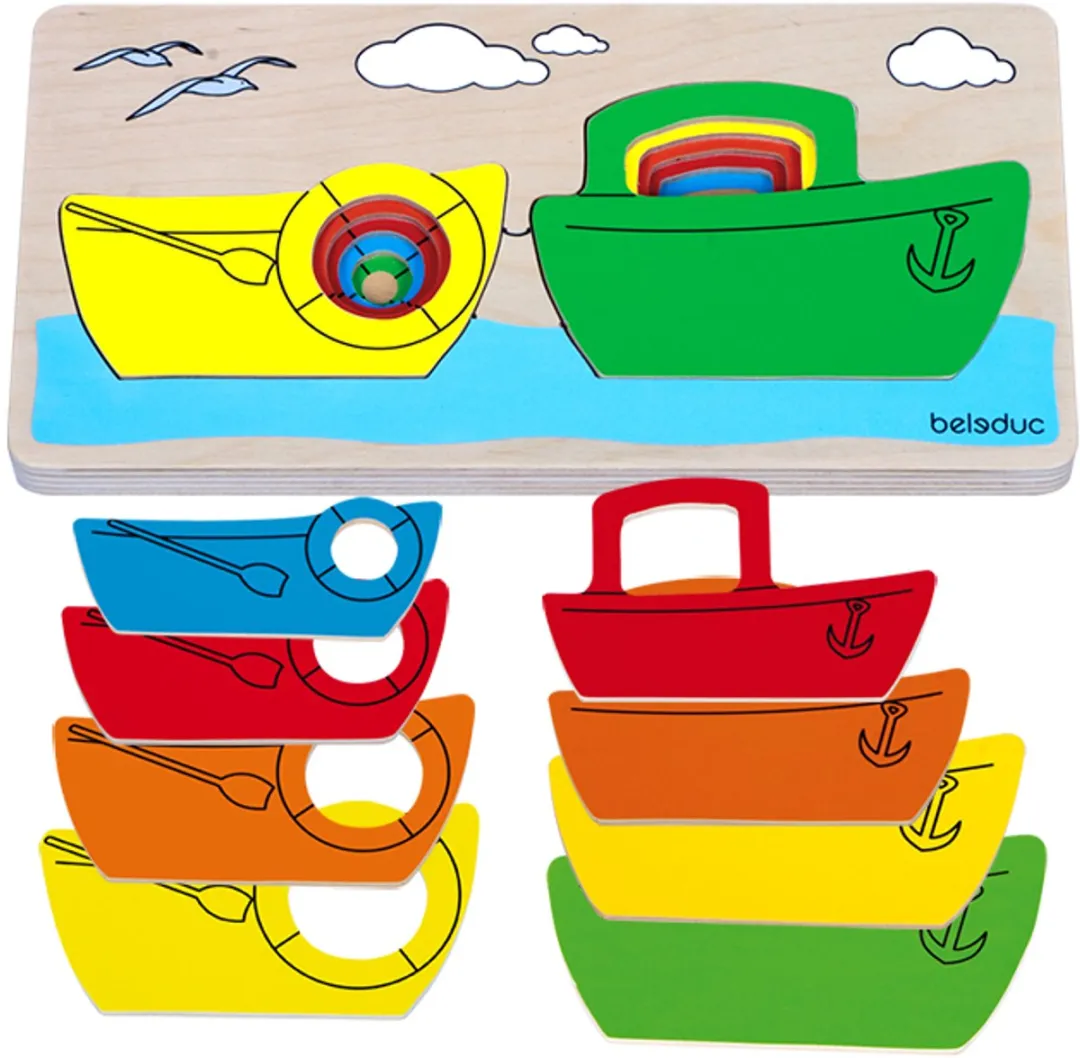 Beleduc Houten Lagen Puzzel Schip 403502 - Multicolor