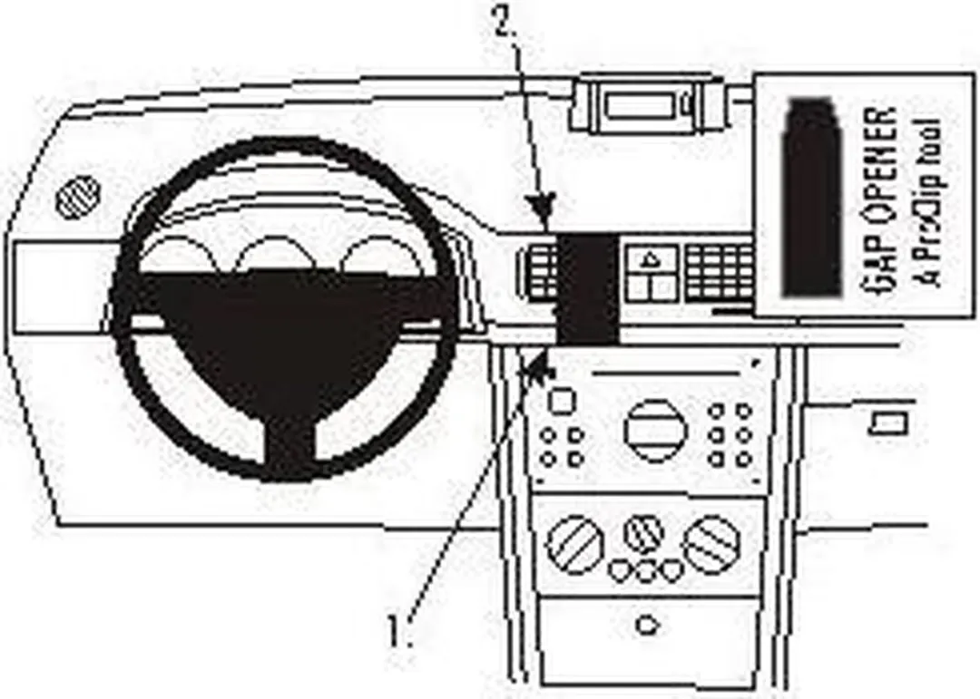 Brodit ProClip Opel Meriva 2003-2010 Center Mount 853261 - Zwart - afbeelding 6 van 6