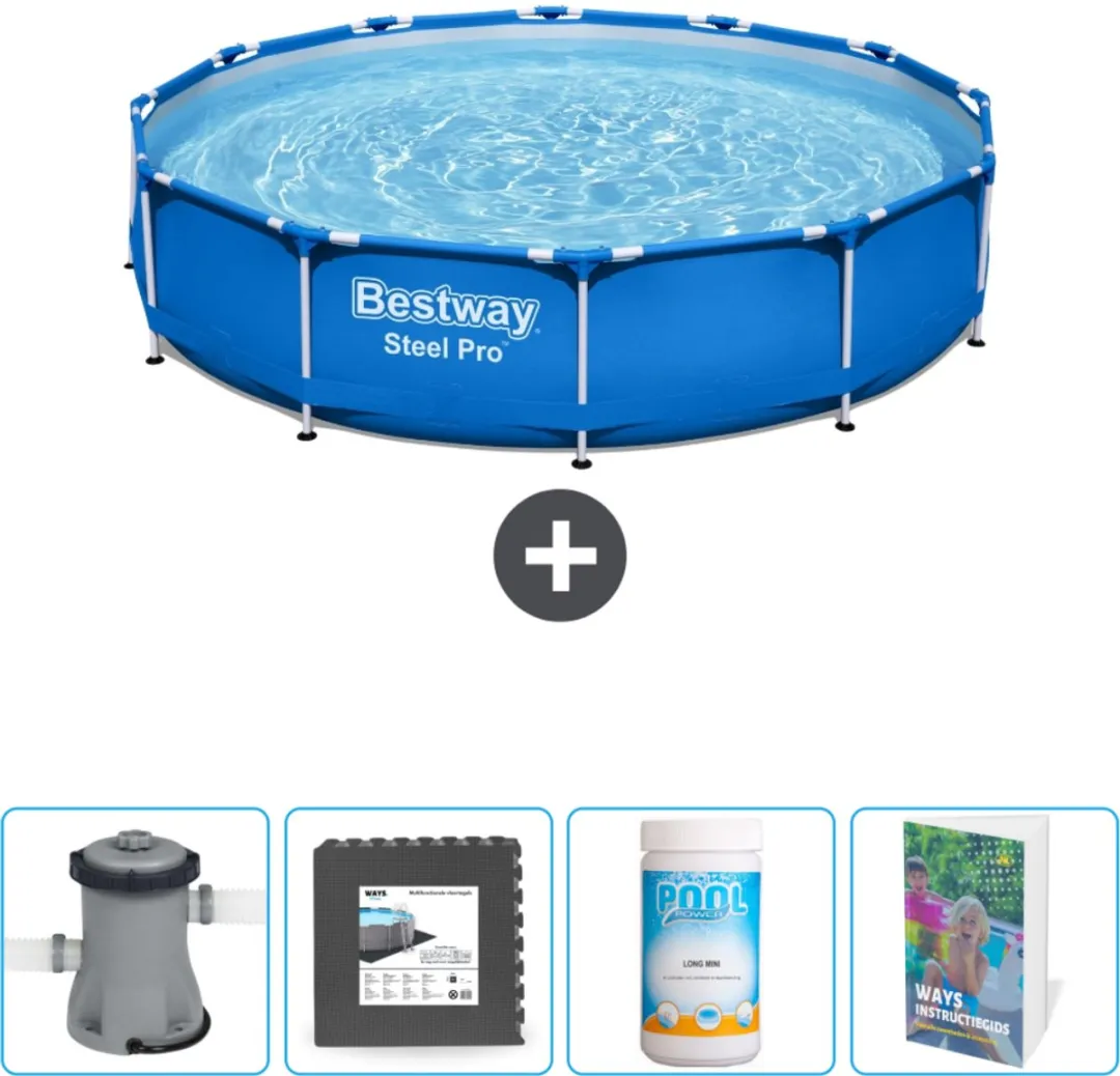 Bestway Steel Pro Zwembad 366x76cm - Blauw - 6473L