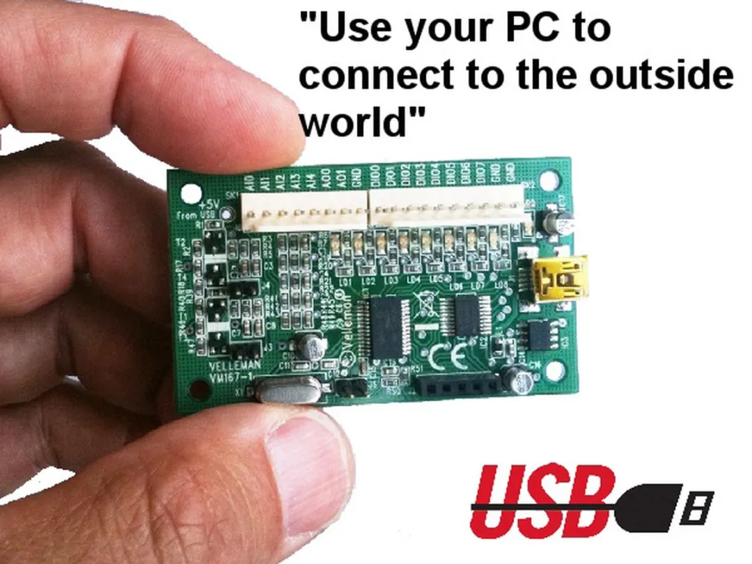 Whadda WMI167 Interfacekaart Mini-USB - Groen