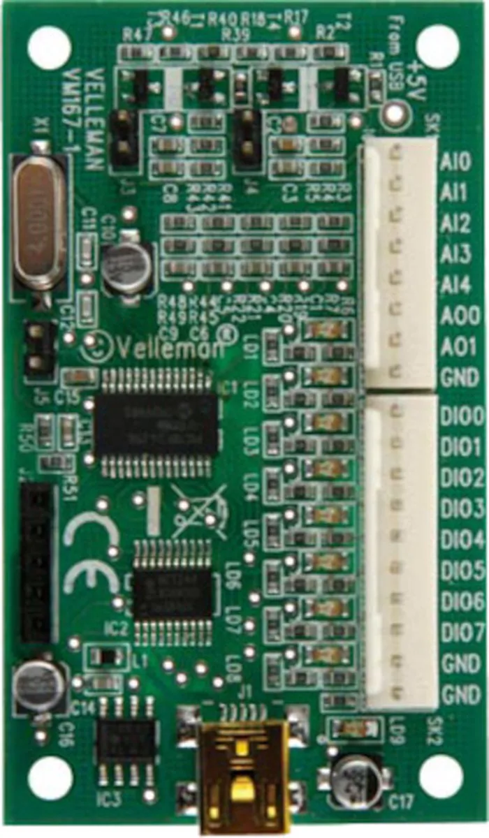 Whadda WMI167 Interfacekaart Mini-USB - Groen
