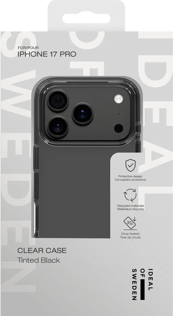 iDeal of Sweden Clear Case iPhone 17 Pro - Tinted Black