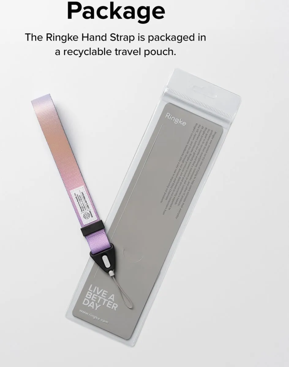 Ringke Design Hand Strap Polsbandje - Zwart