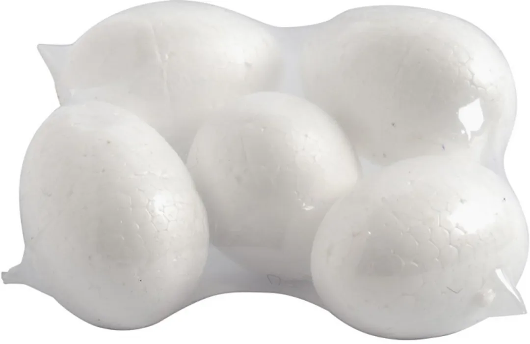 Creativ Company Styropor Eieren 6cm - 5 Stuks