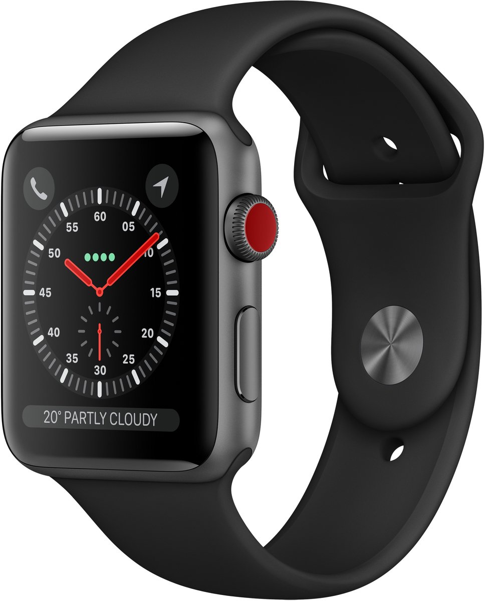 Apple Watch Series 3 - Smartwatch - GPS + Cellular - 38mm - Spacegrijs