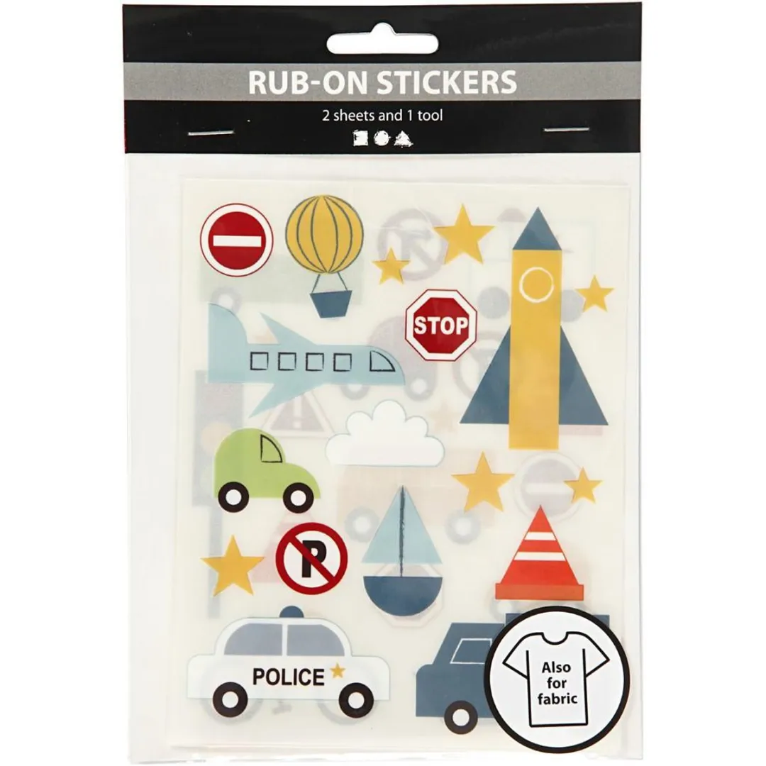 Creativ Company Rub-on Transfer Multicolor 12x15cm - 2 Vellen