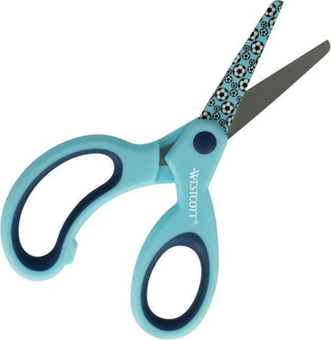 Westcott kinderschaar - Softgrip Junior - 13 cm - ronde punt - blauw - AC-E21561