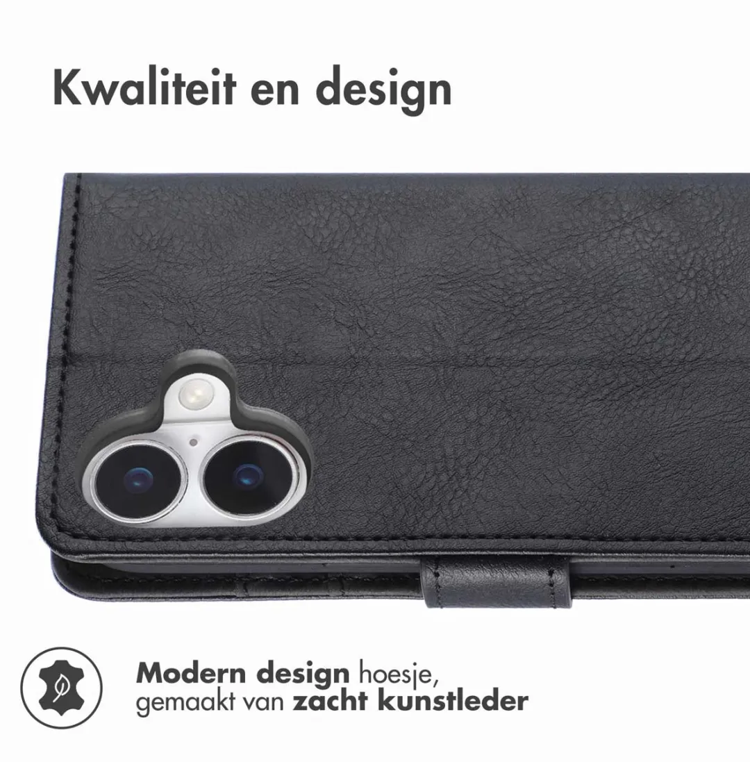 Imoshion Hoesje Apple iPhone 16 - 3 Pasjes - Zwart